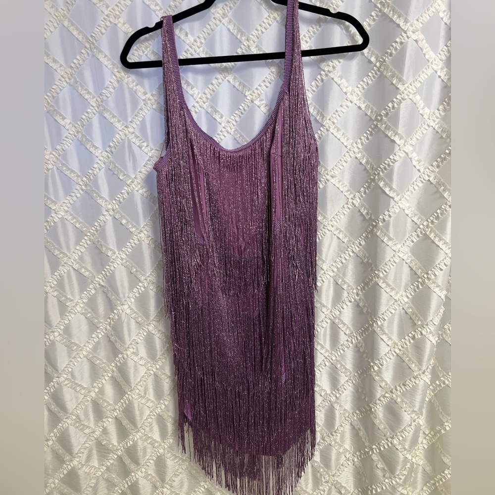 Pretty Tina sparkly fringe mini dress
